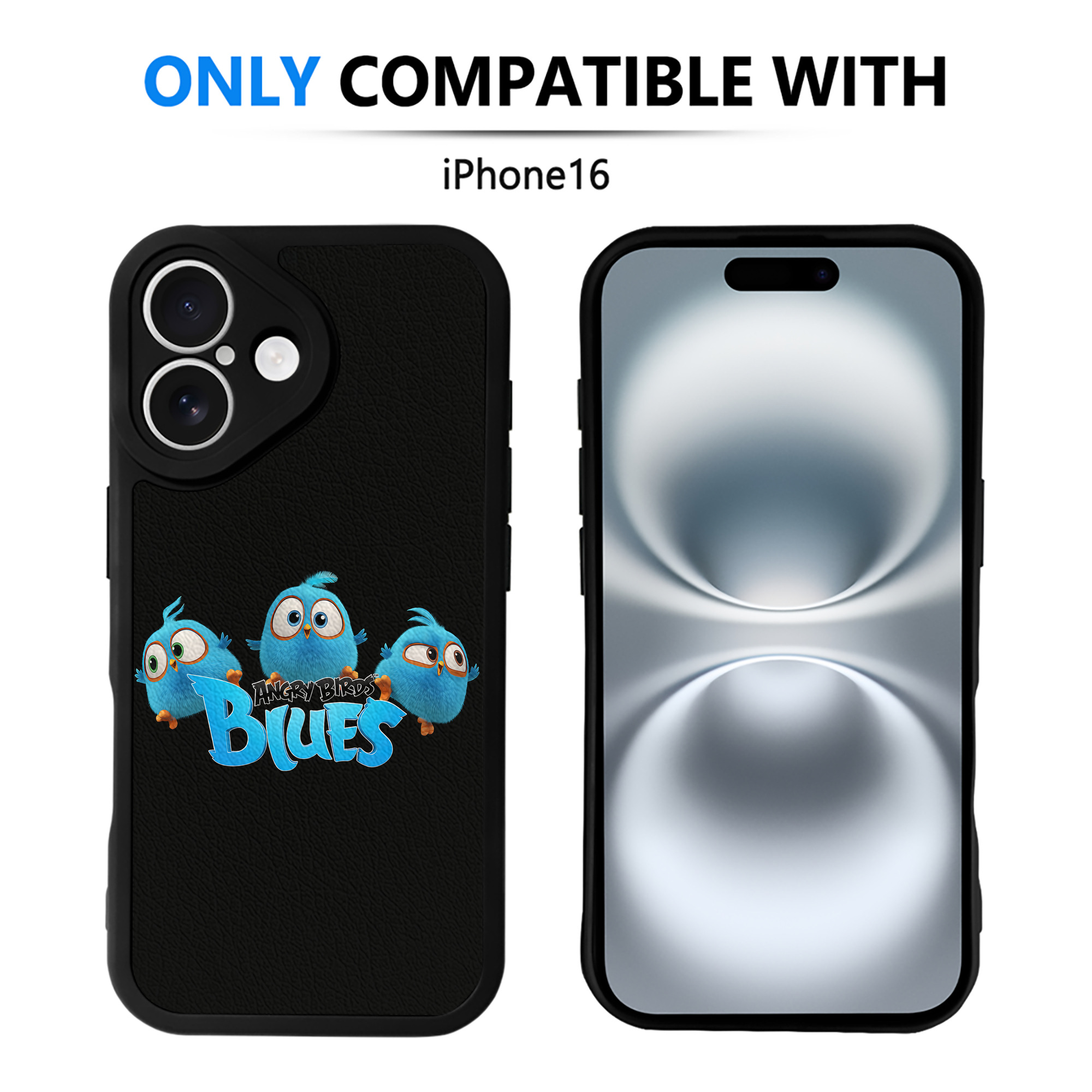 （画像用） Angry Birds アングリーバード 【iPhone 16シリーズ対応】シリコンスマホケース（レザー調） 材質：シリコン